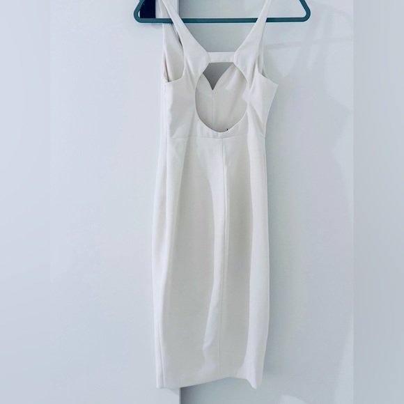 Likely Cream White Sleeveless Fitted Midi Dress - Picture 5 of 7